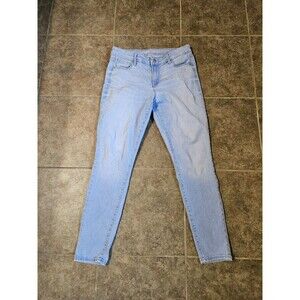 Old Navy Womens Sz 6 Mid-rise Rockstar Super Skinny Jeans Blue  Wash Stretch